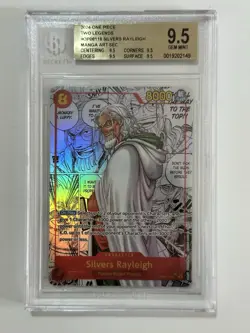 2024 ONE PIECE OP08-TWO LEGENDS MANGA ARTE ALTERNATIVA #118 ARGENTO RAYLEIGH BGS - Image 1