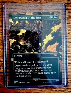 MTG Last March of the Ents (Borderless) NM Foil Lord Of The Rings English Magic - Image 1