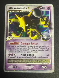 Pokemon TCG Alakazam LV.X 103/111 - LP - Rising Rivals - Image 1