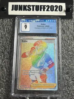 2020 Kabu Full Art 077/073 CGC 9 Pokemon Champions Path Rainbow Holo Secret SP - Image 1