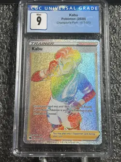 2020 Kabu Full Art 077/073 CGC 9 Pokemon Champions Path Rainbow Holo Secret SP - Image 2