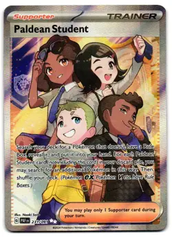 Paldean Student 231/091 - Paldean Fates Ultra Rare Pokemon TCG - M/LP Card - Image 1