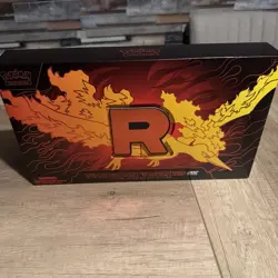 Pokemon Team Rocket's Moltres UPC Box, Deck Box, Coin (NO PACKS OR PROMOS OR MAT - Image 1