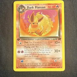 Dark Flareon 35/82 Team Rocket 1st Edition Uncommon 2000 Wizards Pokemon English - Image 1