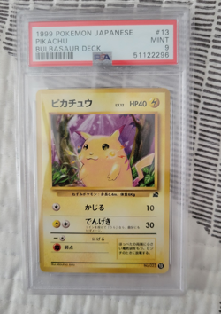 1999 POKEMON JPN BULBASAUR DECK #40 PIKACHU PSA 9 - Image 1