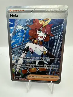 Pokemon TCG Mela Trainer Card Paradox Rift Full Art Ultra Rare 236/182 MINT - Image 1