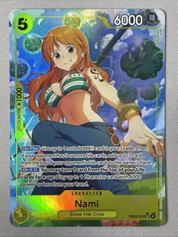One Piece Card Game Nami SR Alt Art EB03-053 English NM Heroines Edition - Image 1