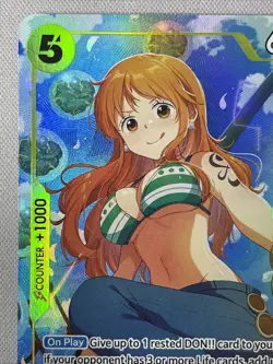 One Piece Card Game Nami SR Alt Art EB03-053 English NM Heroines Edition - Image 2