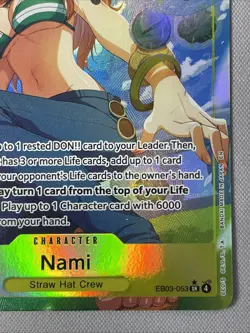 One Piece Card Game Nami SR Alt Art EB03-053 English NM Heroines Edition - Image 4