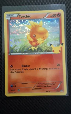 HOLO Torchic 11/25 - 2021 Pokemon McDonalds Card - Sui Artwork - CLEAN NM - Image 1