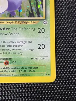 Pokemon TCG Jumpluff Neo Genesis Holo Card 7/111 Unlimited Rare, LP Condition - Image 4