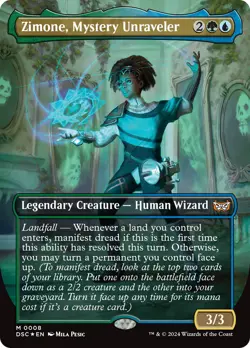 Zimone, Mystery Unraveler (Borderless) [Duskmourn: House of Horror Commander] - Image 1