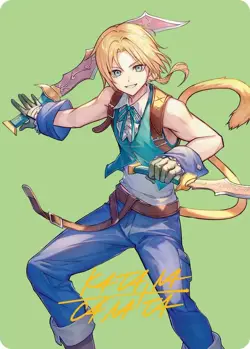 Zidane, Tantalus Thief Art Card (Gold-Stamped Signature) [FINAL FANTASY Art - Image 1