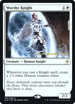 Worthy Knight [Throne of Eldraine Prerelease Promos] - Image 1