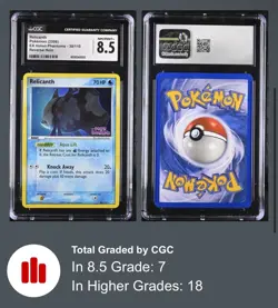 Pokemon EX Holon Phantoms 30/110 Relicanth Reverse Holo Stamped CGC 8.5 NM/MINT+ - Image 1