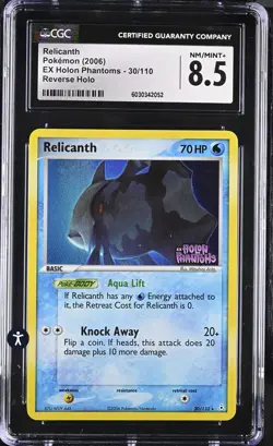 Pokemon EX Holon Phantoms 30/110 Relicanth Reverse Holo Stamped CGC 8.5 NM/MINT+ - Image 2
