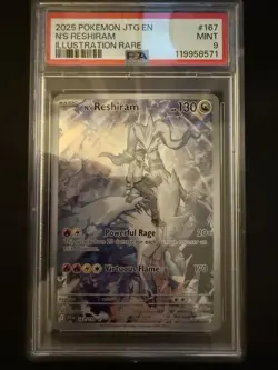 Pokemon N's Reshiram PSA 9 Journey Together 167/159 Illustration Rare Holo - Image 1