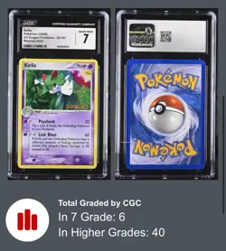 Pokemon EX Dragon Frontiers 32/101 Kirlia Reverse Holo 2006 CGC 7 NEAR MINT - Image 1