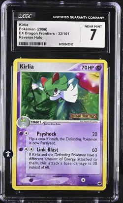 Pokemon EX Dragon Frontiers 32/101 Kirlia Reverse Holo 2006 CGC 7 NEAR MINT - Image 2