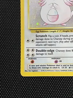Chansey - 3/130 Swirl Base Set 2 Holo Rare Pokemon - Image 5