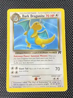 Pokemon TCG Dark Dragonite 22/82 Team Rocket Non Holo Unlimited - HP - Image 1