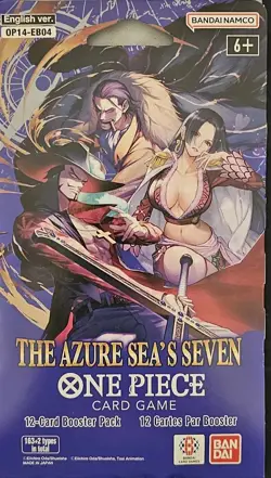 One Piece TCG OP-14 The Azure Sea’s Seven (English) Sealed Booster Pack Blister - Image 1