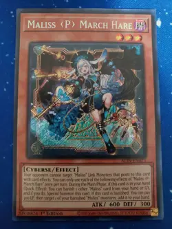 Yugioh Maliss P March Hare ALIN-EN023 Secret Rare 1st Ed - Image 1