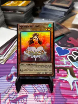 Yugioh Maiden in Love MZMU-EN020 Miscut Error Misprint Copy B - Image 1