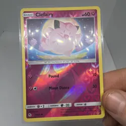 Pokemon Reverse Holo Clefairy (39) Hidden Fates 39/68 MINT - Image 4