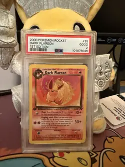 Pokemon 2000 Team Rocket Dark Flareon 1st Edition PSA 2 Card 35/82 Uncommon - Image 3