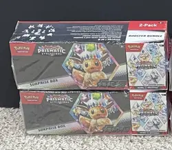 Lot of 2 -Sam’s Club Pokemon Prismatic Evolutions Surprise Box & Booster Bundle - Image 1
