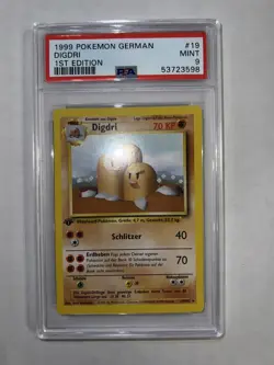 Pokemon 1999 Base Set German 1st edition Dugtrio Dugdri Card *MINT PSA 9* - Image 1