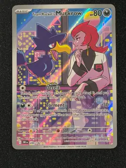 🔥Pokemon TCG-Team Rocket's Murkrow-200/182-Sv10: Destined Rivals-Holo-M/NM!🔥 - Image 1
