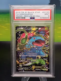 2016 POKEMON XY BLACK STAR PROMO VENUSAUR EX #XY123 PSA 9 Red & Blue Collection - Image 1