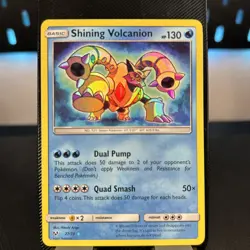 SHINING VOLCANION 27/73 SHINING LEGENDS HOLO RARE POKEMON CARD NM-MINT - Image 1