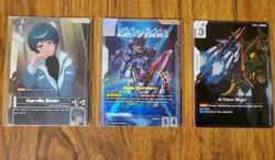 Gundam Newtype Challenge 2 Promo cards - Zeta Gundam + Kamille Bidan +A New Sign - Image 1