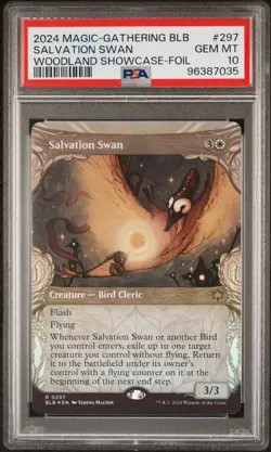 Salvation Swan - #297 - Showcase Foil - Rare - MTG Bloomburrow - PSA 10 - Image 2