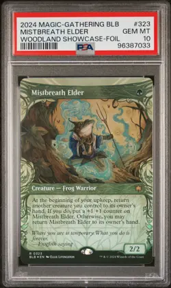 Mistbreath Elder - #323 - Showcase Foil - Rare - MTG Bloomburrow - PSA 10 - Image 2