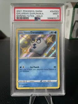 Pokemon TCG Galarian Darumaka Shining Fates SV023/SV122 Holo Shiny Holo Rare - Image 1