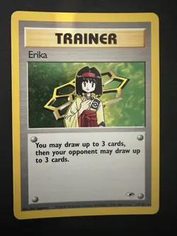 Pokemon MP TCG Gym Heroes HOLO Erika Trainer 16/132 - Image 1