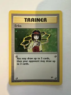 Pokemon MP TCG Gym Heroes HOLO Erika Trainer 16/132 - Image 3