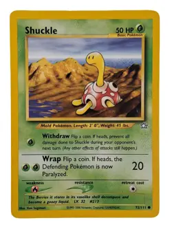 Shuckle 72/111 Neo Genesis 2000 WOTC Pokemon LP - Image 1