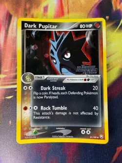 Dark Pupitar 41/109 LP-NM Reverse Holo STAMPED Team Rocket Returns Pokemon TCG - Image 1