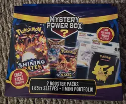 Pokemon Mystery Power Box 2 Booster Packs One 65 Ct Sleeves Chase Packs 1:10 - Image 2