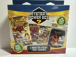 Pokemon Mystery Power Box Chase Packs Seeded 1:10 2 Booster Packs and 65 Sleeves - Image 1