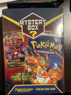 Pokemon Mystery Hanger Box Walmart 3 Booster Packs Vintage Packs Seeded 1:10 728192536908 - Image 1