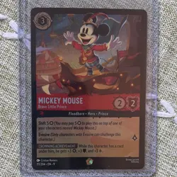 Lorcana Mickey Mouse - Brave Little Prince 111/204 Fabled Legendary Cold Foil - Image 1