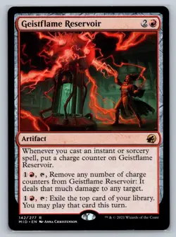 MTG Innistrad: Midnight Hunt #142 Geistflame Reservoir Rare Artifact - Image 1