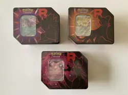 Pokemon TCG Destined Rivals Team Rocket Tins Set of 3 - Image 1