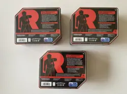 Pokemon TCG Destined Rivals Team Rocket Tins Set of 3 - Image 3